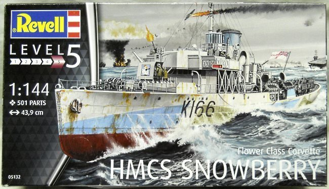 Revell 1/144 HMCS Snowberry Flower Class Corvette, 05132 plastic model kit